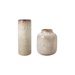 Villeroy & Boch 2er Set Vasen Lave Home Beige 15,5 Cm + 20 Cm In Beige