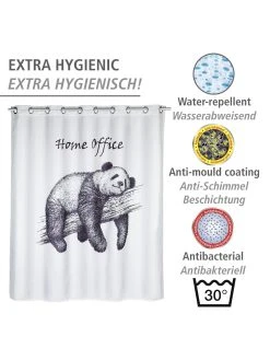 Wenko Anti-Schimmel Duschvorhang Home Office Flex In Weiß, Schwarz -Schiesser Shop wenko anti schimmel duschvorhang home office flex in weiss schwarz 2