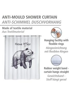 Wenko Anti-Schimmel Duschvorhang Home Office Flex In Weiß, Schwarz -Schiesser Shop wenko anti schimmel duschvorhang home office flex in weiss schwarz 7