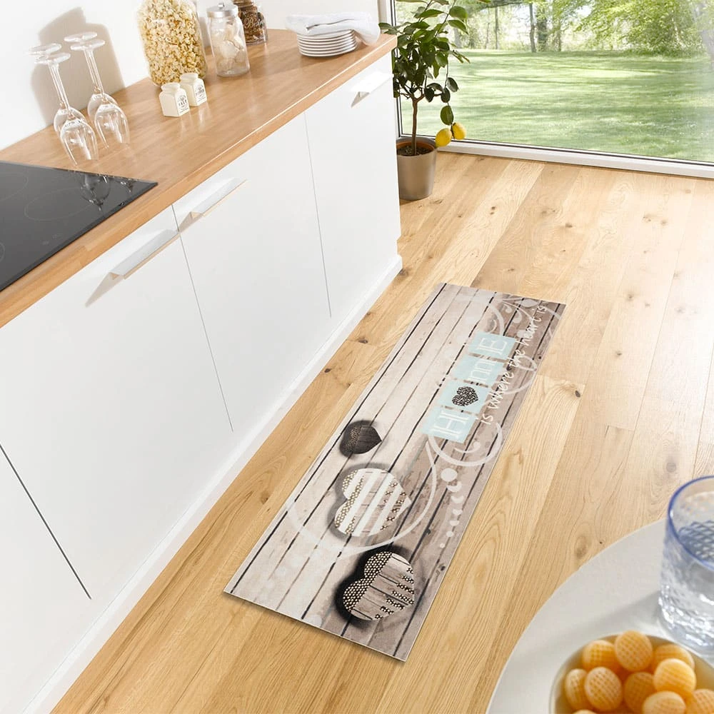 Zala Living Kurzflor Küchenläufer Home Is Where The Heart Is Creme Grau 45x140 Cm 5 Zala Living Kurzflor Küchenläufer Home Is Where The Heart Is Creme Grau 45x140 Cm – Bild 3